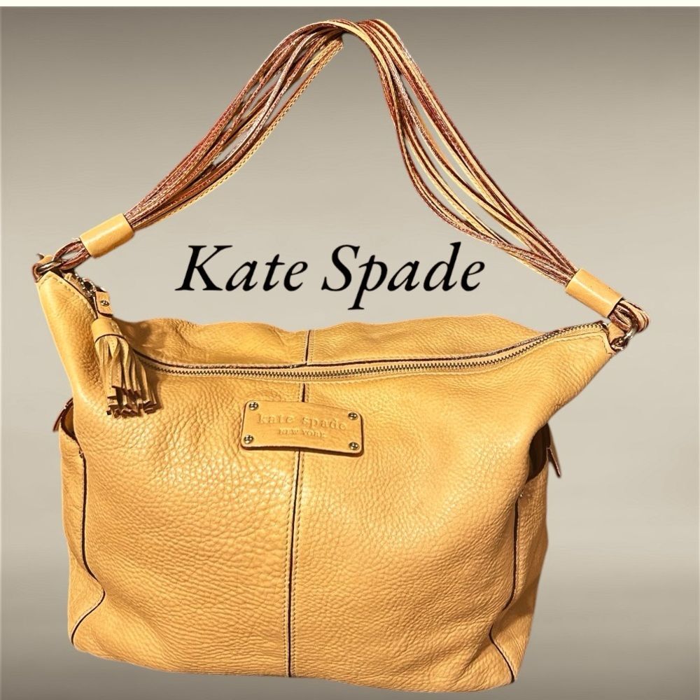 Kate Spade Caramel Pebbled Leather VTG Shoulder Bag. Very clean, EUC. SEE PICS.